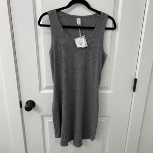 Kate Quinn Womens Marled Gray Mama Large Tank Dress Nightie Organic Cotton